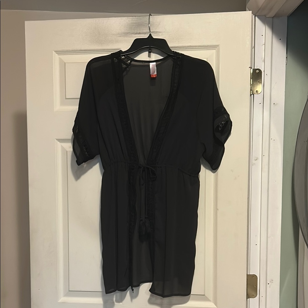 Xhilaration Bathing Suit Cover Up Size Medium Black